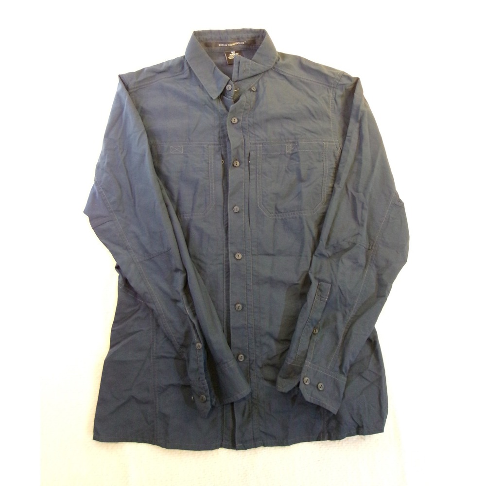 Kuhl Airspeed Mens Blue Long Sleeve Hiking Button Down‎ Shirt 7291 Medium